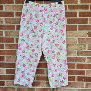 Susan Bristol Capri Pants Women's Size 10P Pink Floral